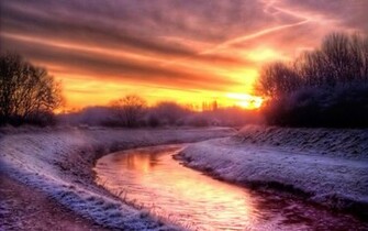 Winter Sunset Wallpaper