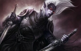 Fantasy Art Drizzt Drow Dark Elf Wallpaper