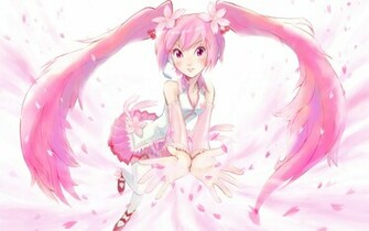 Sakura Miku With Pink Flower HD Wallpaper Res