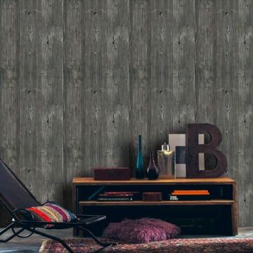 Buy Jz Home Wood Texture Wallpaper Rolls Gray Black Faux