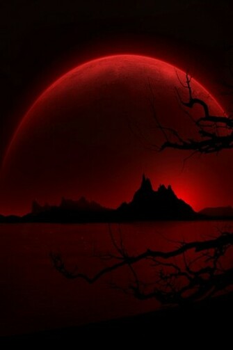 Red Moon From Category Abstract Wallpaper For iPhone In