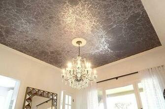Calico Use Wallpaper On The Ceiling To Reduce Surface Area But
