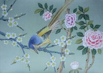 Handpainted Silk Wallpaper Asian Other Metro By