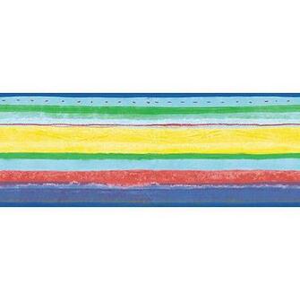 Blue Mountain Multi Stripe Wallpaper Border Bold Colored