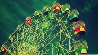 Ferris Wheel Park Retro Summer Photo Vintage HD Wallpaper