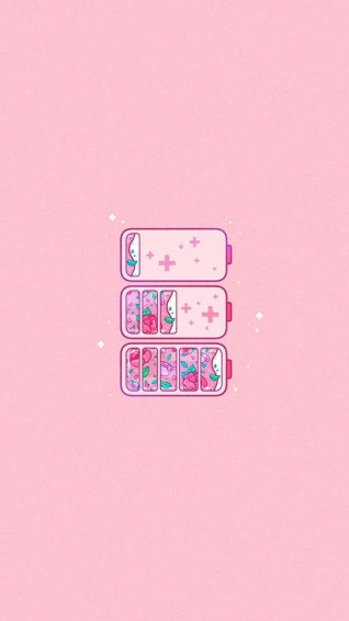 Pink Aesthetic Anime Phone Batteries Wallpaper
