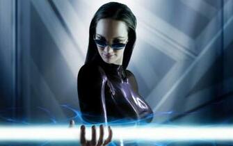 The Girl And Laser Wallpaper Image Pictures