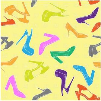 Seamless High Heeled Shoe Background Beauty Fashion