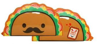Animated Tacos With Mustaches Taco Wallet Awesome Die Cut