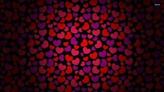 Red Heart Pattern Wallpaper Holiday