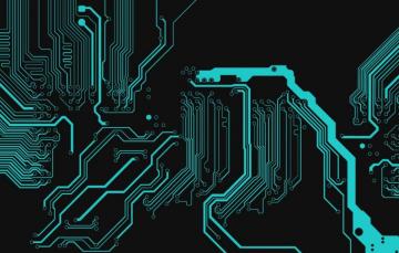 Wallpaper Abstract Black Electronic Texture Blue Digital Art