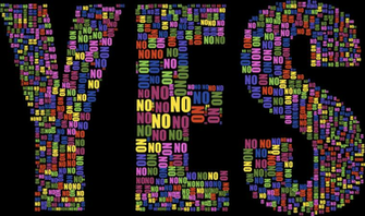 Yes And No Typography Background Icons Png