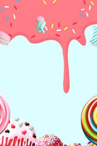 Cake Shop Recruitment Poster Background Material Candy