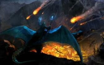 Dragon Wizard Drawing Wallpaper