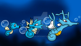 Horsea Seadra And Kingdra By Kikid484