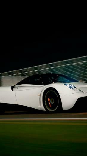 White Pagani Huayra iPhone Wallpaper
