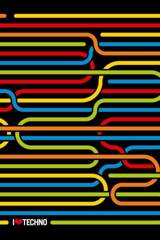 For iPhone Music Wallpaper I Love Techno