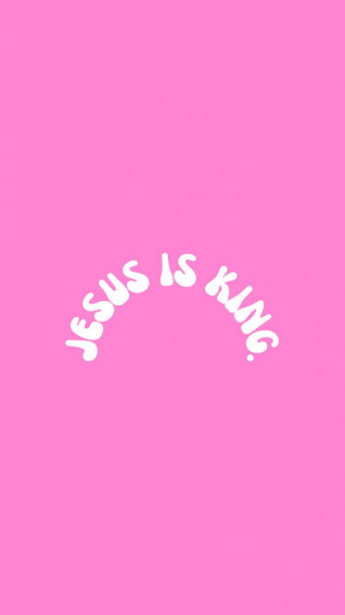 Pink Jesus Is King Wallpaper