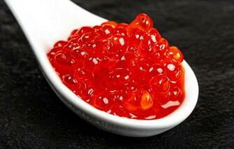 Wallpaper Macro Background Spoon Red Caviar Image For Desktop