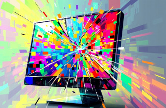 Broken Computer Screen Wallpaper
