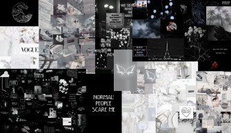 Black Gray White Aesthetic Wallpaper Cute Background