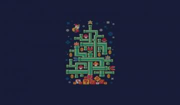 Wallpaper Minimal Mario Bit Pixel Art