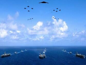 And Air Force Aircraft Over The Sea Pictures Screensavers For