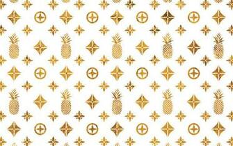 Gold Pineapples Laptop Skin For Eleaf Istick 50w