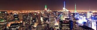 Dual Screen Cityscape Wallpaper