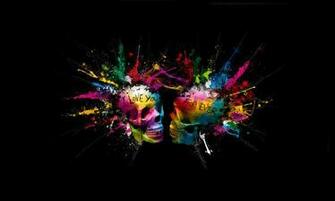 Wallpaper Eternal Love Forever Skull Spray Bright Colors