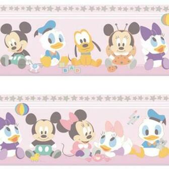Baby Mickey Minnie Mouse Childrens Nursery Wallpaper Border Mk3500