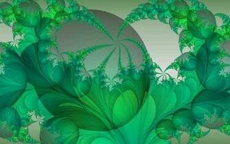 Shades Of Green And Grey Fractal Wallpaper