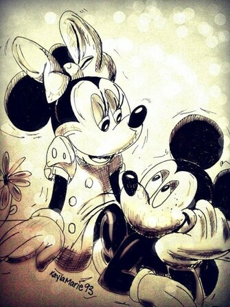 Mickey And Minnie In Love Mouse By Kaylamarie93