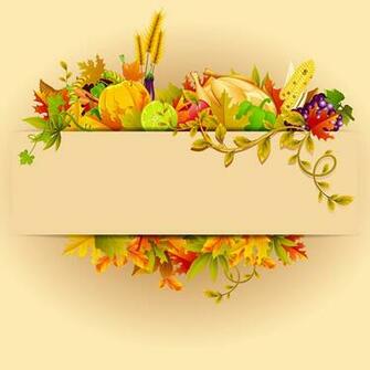 Harvest Elements Vector Background Set
