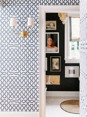 One Kings Lane Paper Into Bathroom With Wallpaper