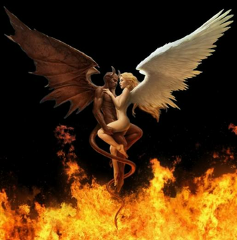 Angels And Devil Wallpaper Angel Demon Affair Black