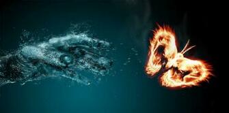 Fire Water Photoshop Manipulation Element Ice Art Photo
