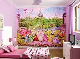 Princess Wallpaper Can Turn A Girls Bedroom In Pink And White Into