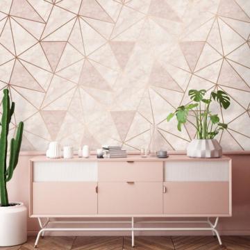 Zara Shimmer Metallic Wallpaper In Soft Pink Gold I Love