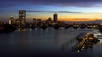 Buildings City Boston Skyline Desktop Wallpaper Nr By