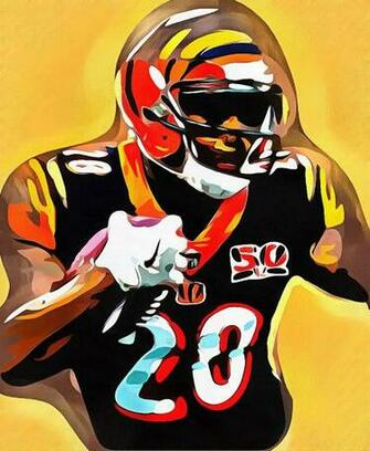 Joe Mixon Bengals Rb Nfl Illustration
