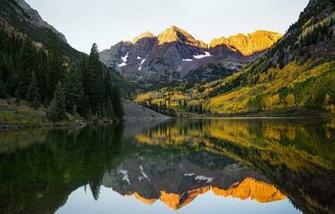 Forest Snow Maroon Bells Colorado Aspen Autumn Wallpaper