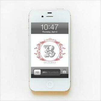 Vintage Letters Monogram Phone Wallpaper The Wedding Chicks