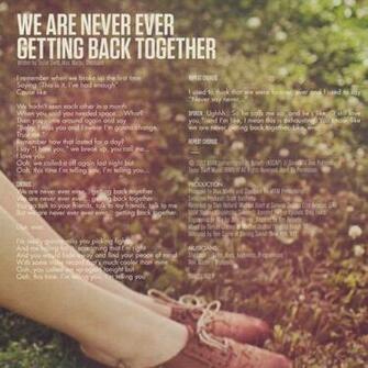 We Are Never Ever Getting Back Together Cd Single Interior