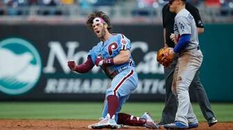 Harper Hoskins Rally Phillies Past Dodgers With Run 7th Abc News