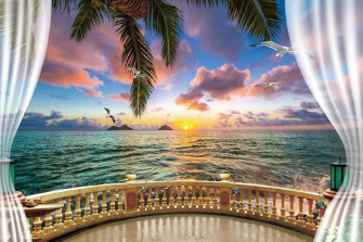 Amazon Eainb Tropical Seaside Photography Backdrop