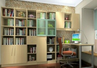 Chinese Wallpaper Design In Study Room