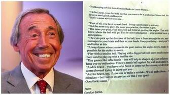 The Wonderful Words Of Advice Gordon Banks Gave To A Young Goalkeeper