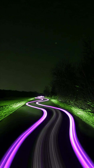 Neon Green And Purple Wallpaper