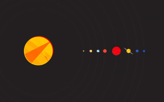Space Solar System Earth Sun Art Minimalism